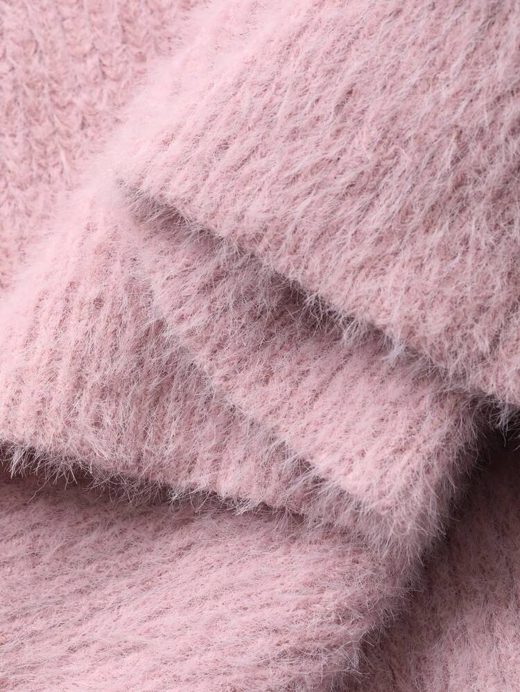 Women's Casual Loose Pink Sweater, Autumn/Winter