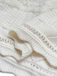 Vibekara 法式优雅蝴蝶结装饰U领收腰修身长袖针织连衣裙，秋冬