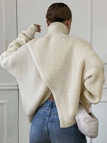 Livesso Women's Casual Solid Color Turtleneck Sweater, Autumn