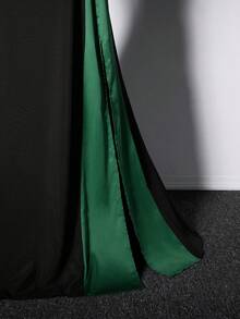 Grovea Plus Size Women's Elegant Floral Jacquard Strapless A-Line Maxi Dress For Party, Banquet, Gathering