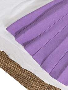 SHEIN 青少年女孩可爱紫心提花针织毛衣 + 裙子两件套，休闲日常时尚百搭针织套装女秋冬装 - 紫色 - 查看 4