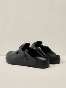 Cuccoo Women's Fashion Black Slip-On Wedge Sandals, Comfortable & Convenient House Slippers, Ideal For Beach & Vacation For Casual Beach Style For Christmas - Black - View 4