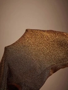 Radiana Plus Size Women's Elegant & Sexy High Stretch Metallic Shiny Fabric Asymmetrical Metal Buckle Deep V-Neck Jumpsuit, Autumn/Winter