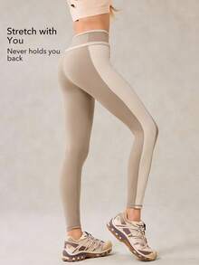 OutZeal 女士健身运动紧身裤 普拉提训练服 速干收腹撞色设计 - 彩色 - 查看 3