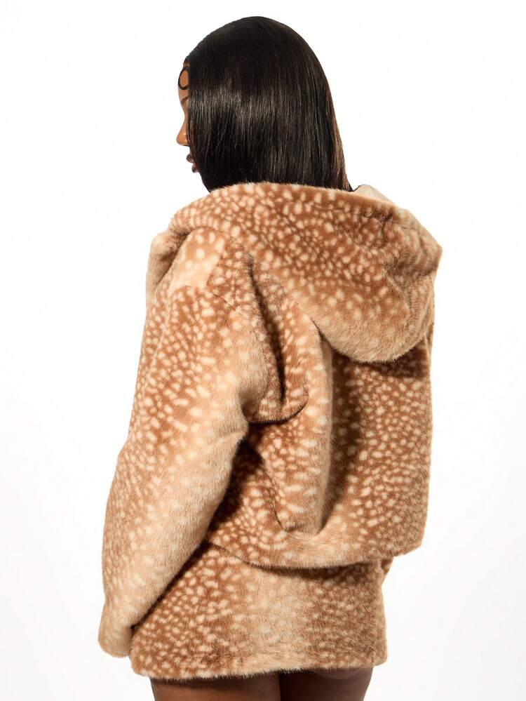 SUMWON WOMEN ハロウィン フェイクファー ブラレット＆スパイクカラー ミニスカート