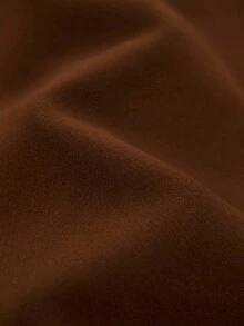 Aalyst 女士优雅时尚通勤休闲舒适迷人复古简约高端精致奢华长袖翻领腰带设计金属纽扣纯色大衣 - 巧克力棕 - 查看 3