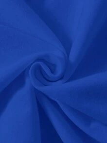 SHEIN Young Boys Casual Minimalist Round Neck T-Shirt, Suitable For Summer - Royal Blue - View 3