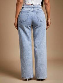 Radiana BAE Women's Low Waist Embellished Slim Straight Leg Jeans, New Years Eve Outfit,Glitter Pants,Christmas Party Women Pants,Sequin Pants,Holiday Pants,Baggy Women Jeans,Glitter Baggy Jeans,Glitter Pants - Medium Wash - View 2