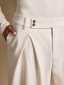 AKNOTIC Men's Casual Solid Color Wide Leg Pants