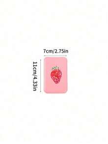 Joivida 1pc Portable Folding PU Leather Makeup Mirror, Three Styles Love Pattern, Strawberry Pattern, Cherry Pattern, Cute, Fashionable,Adjustable Handheld Mirror With Stand, Dressing Mirror For Dormitory Tabletop And Office Use, Gift For Women And Girls, Travel Stuff Home Bathroom Decor Fall Decor Makeup Organizer Bathroom Accessories Back To School - Multicolor - View 9