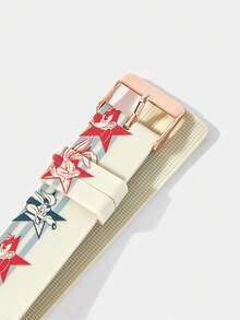 LOONEY TUNES X SHEIN Montre à quartz à motif rayé et lapin de dessin animé