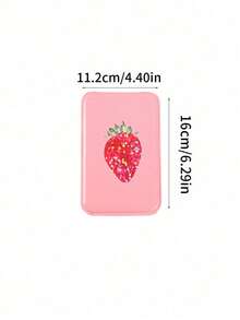Joivida 1pc Portable Folding PU Leather Makeup Mirror, Three Styles Love Pattern, Strawberry Pattern, Cherry Pattern, Cute, Fashionable,Adjustable Handheld Mirror With Stand, Dressing Mirror For Dormitory Tabletop And Office Use, Gift For Women And Girls, Travel Stuff Home Bathroom Decor Fall Decor Makeup Organizer Bathroom Accessories Back To School - Multicolor - View 7