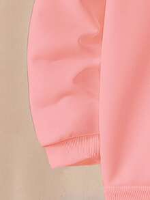 Sparklyn 2 件年轻女孩字母图案印花圆领运动衫套装，休闲时尚，搭配，可爱活泼，儿童秋冬装，长袖上衣，年轻女孩粉色连帽衫和裤子套装 - 彩色 - 查看 6