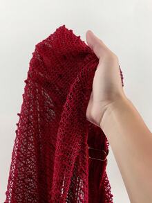 Amplova 女式时尚性感低胸露背迷你连衣裙 - 酒紅色 - 查看 9