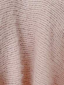 Elamini 优雅蕾丝针织长袖女毛衣，百搭秋冬 - 粉色 - 查看 7