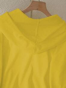 GlowEve Women's Heart Print Hooded Long Sleeve Sweatshirt - Yellow - View 4