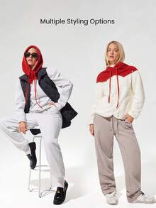 GLOWMODE Keep It Cozy 30% Wool Soft Warm Chill Ribbed Drawstrings Woven Balaclava Autumn Winter Daily Casual Wear