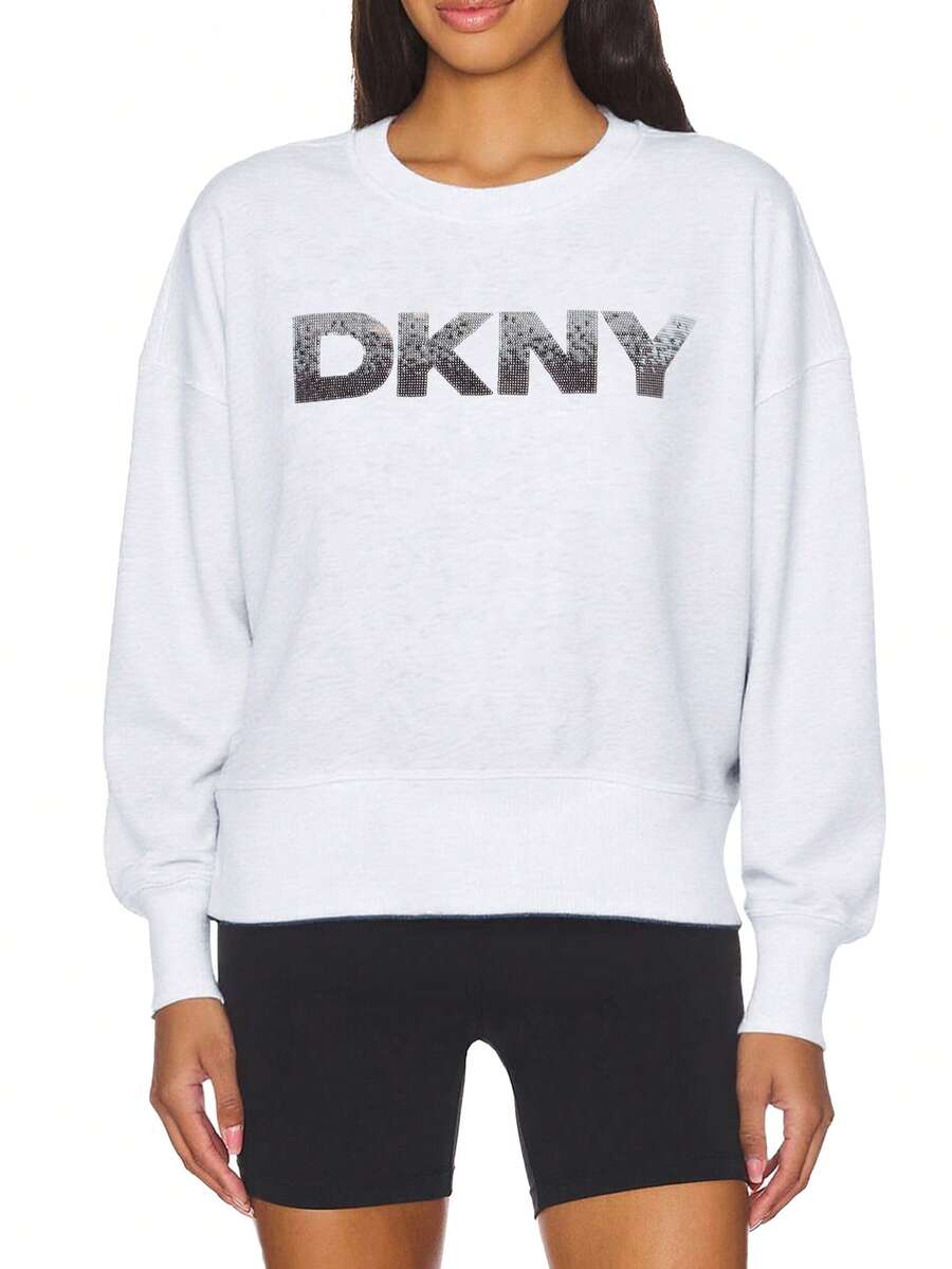 DKNY Women's Sweatshirt Grey - Grey - View 1