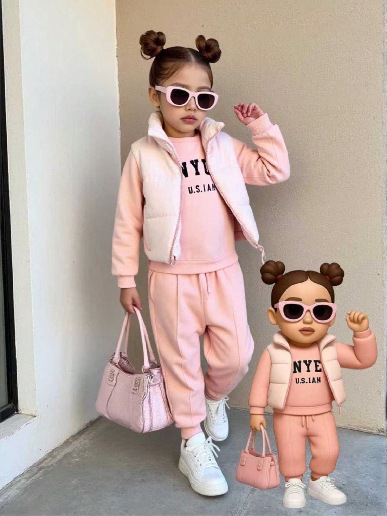 Reset Phase 3 قطع طقم ملابس كاجوال للبنات: بلوزة ر...