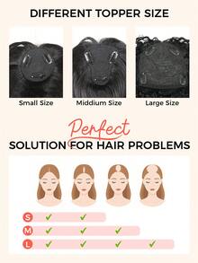 Kinky Curly Topper Hair With Bangs Human Hair Toppers For Women Clip In Hair Extensions Natural Black Daily Use Easy To Wear - Natural Black - View 7