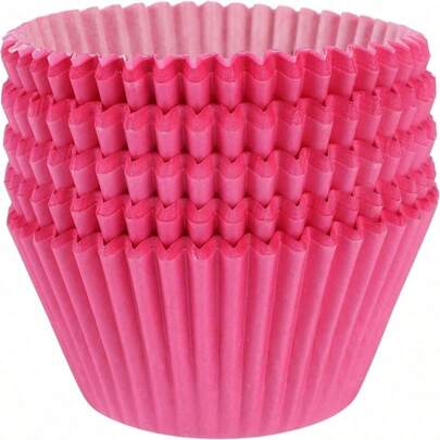 Pink Baking Cups, 100/200/500 Pieces Paper Cupcake Liners Wrappers Nonstick Muffin Molds Baking Cup Holders For Party, Wedding, Birthday, Christmas