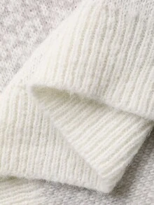 Dazy-Less Women's Autumn/Winter Fuzzy Tie-Dye Tie Dye Solid Color Minimalist Pullover Knit Sweater