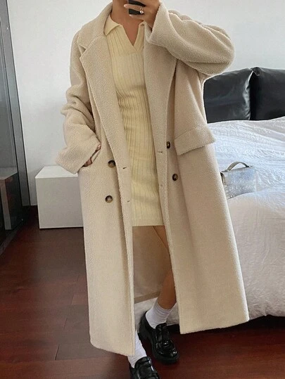 DAZY 女士宽松休闲/商务抓绒外套，时尚百搭，适合办公室穿着，秋冬季女式外套