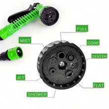 1pc 7 Function Car Wash Water Gun, Multi-Purpose Garden Water Gun For Garden, Farm Irrigation And Car Washing - Green - View 3