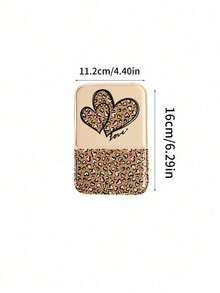 Joivida 1pc Portable Folding PU Leather Makeup Mirror, Three Styles Love Pattern, Strawberry Pattern, Cherry Pattern, Cute, Fashionable,Adjustable Handheld Mirror With Stand, Dressing Mirror For Dormitory Tabletop And Office Use, Gift For Women And Girls, Travel Stuff Home Bathroom Decor Fall Decor Makeup Organizer Bathroom Accessories Back To School - Multicolor - View 5