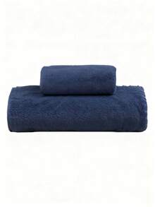 SHEIN 1/2PCS Jacquard 100% Cotton Towel & Bath Towel Set | Light, Thin, Soft & Highly Absorbent | Perfect For Home, Travel, Guest Use, Bathroom & Pool | Choose Your Size