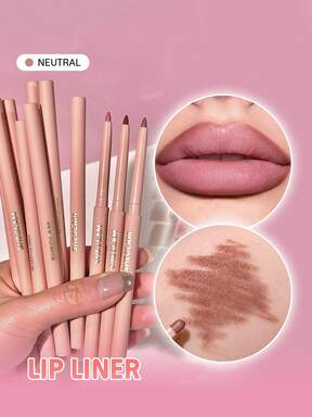 SHEGLAM So Lippy Lip Liner-Neutral Creamed Matt Lip Liner עיפרון פיגמנט גבוה לא קל לדהות משיי חלק מט קונטור גוון שפתיים איפור בלאק פריידי מסיבת חג המולד שפתיים מותג טיפוח אישי איפור קוסמטיקה לנשים ולנערות מושלם לחורף אידיאלי ל-Y2K אופנה אלגנטית מתאים ליום הולדת מתנה מוכן צבע הכי טוב