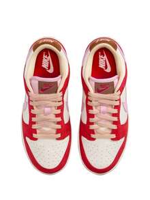 Nike Tênis esportivo casual de cano baixo Dunk Low Premium Colorblock - Vela Sport Vermelho/Palha Brilhante - Ver 3