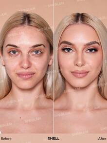 SHEGLAM Skinfinite Hydrating Foundation-Shell Flawless Dewy Foundation Hydrating Coverage Invisible Pore Concealer Pore-Less Non-Greasy Lightweight Natural Soft Liquid Foundation Brand Beauty Makeup Face Paint Cosmetic For Women Girls Perfect For Fall Winter Ideal For Y2K Fancy Fashion Suitable For Birthday Christmas Present Party Ready Best Color