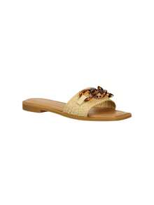 EZIE OPEN NATURAL Women Slides - Beige - View 2