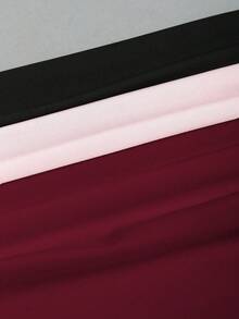 Sweetra 3件套女士百搭露肩长袖短款上衣，舒适亲肤，修身 - 彩色 - 查看 5