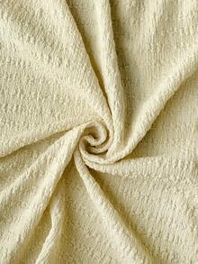 Firerie 大码优雅度假V领泡泡下摆松紧腰长袖开衩下摆女士休闲连衣裙，秋冬 - 黃色 - 查看 9