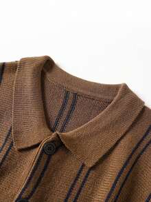 Manfinity Homme Men's Autumn/Winter Long Sleeve Cable Pattern Zip-Up Casual Knit Cardigan Fur, For Fall/Winter