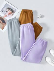 3件套少女基础休闲运动裤 - 彩色 - 查看 1