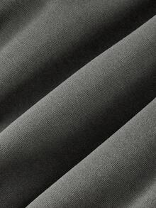 SHEIN MOD 大码女式休闲日常通勤时尚撞色蕾丝连帽束腰运动衫连衣裙，春秋季 - 深灰色 - 查看 3