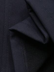 DAZY 纯色保暖宽松喇叭裤，女士休闲街头风，秋冬保暖款 - 藏蓝色 - 查看 8