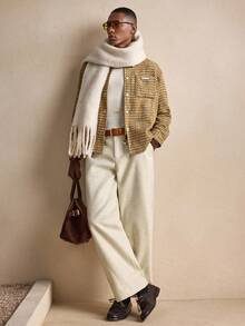 AKNOTIC Men's Fashionable Commuter Wide Leg Pants, Autumn/Winter - Apricot - View 3