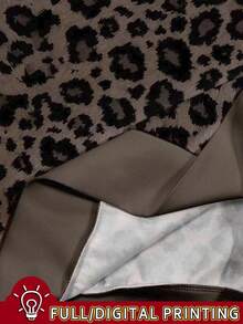 EMERY ROSE 女士时尚豹纹落肩圆领运动衫 - 彩色 - 查看 4