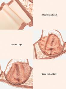 LUVLETTE 大码胸罩和无钢圈文胸 - 棕色 - 查看 5