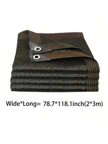 1 件 79x79 英寸 79x118 英寸重型遮阳布黑色密织防紫外线网适用于户外阳台花园植物温室夏季防晒