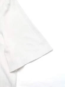 GlowEve 女士夏季纽扣设计圆领短袖休闲百搭T恤 - 白色 - 查看 4