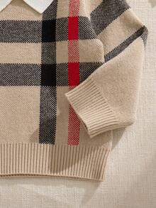 Genkimix Kids Young BoyFashionable Plaid Jacquard Knit Sweater, Long Sleeve, Autumn/Winter Boys Autumn Winter Casual Knitwear Fall Sweaters Kids Boy Sweater Plaid Boy Sweater Plaid Sweater Boy Boys Knitwear Kids Knitwear Boys Casual Sweater Winter Sweaters For Kids Knitwear Sweater Casual Sweater Kids Sweater Boy Sweater Toddler Sweater Kids Knitwear Boys Knitwear Boys Autumn Winter Casual Set Boys Knit Shirt Autumn Clothing Kids Winter Sweaters Winter Sweaters Kids Winter Sweaters Cute Sweaters 8 Years Old Boy Knitwear Boys Autumn Winter Casual Two Piece Set - Khaki - View 5