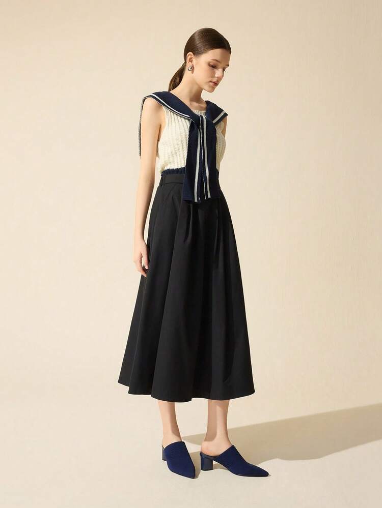 CUCCOO BASICS Women's Knitted Pointed Toe Chunky Heel Pumps, Fashionable Casual Knit Thick Heel Shoes For Summer For Christmas Spring Shoes