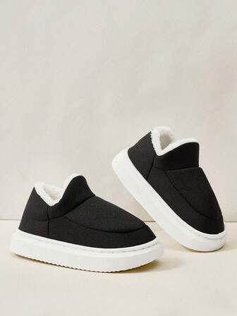 Cuccoo 女士高帮毛绒内衬一脚蹬家居拖鞋，厚底，露背，韩式，温暖舒适，适合冬季室内外穿着