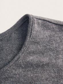 Siren Gaze 休闲优雅风格百搭灰色仿羊绒毛衣背心，适合秋冬季 - 彩色 - 查看 7