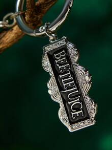 Beetlejuice X SHEIN 1 móc khóa hình con sâu cát bằng hợp kim kẽm thời trang, mặt dây chuyền hình rắn 3D chân thực, quà tặng sưu tập, bạc, phong cách Goth - Nhiều màu - Xem 4